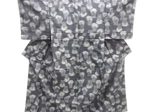 抽象模様織り出し手織り紬着物